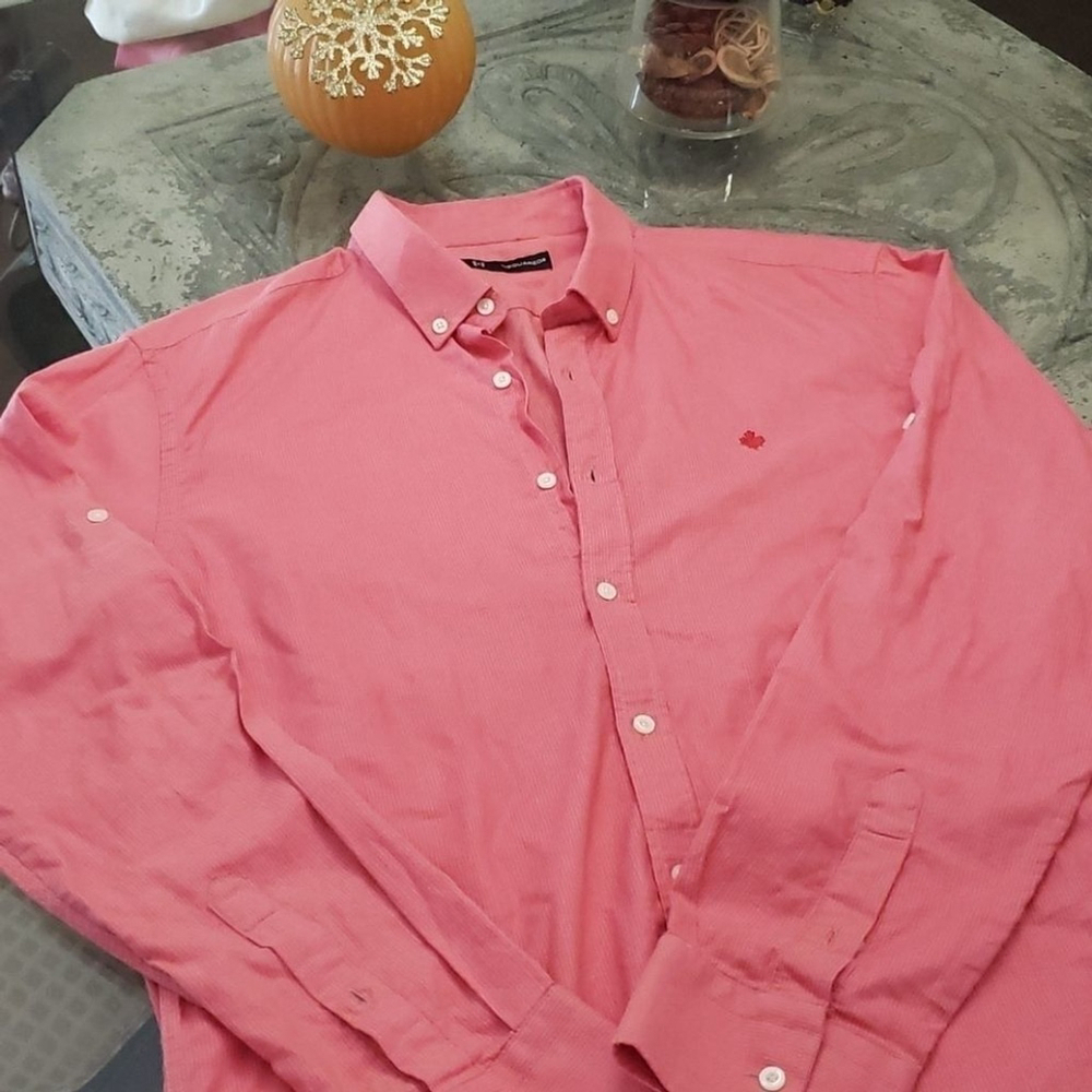 Men's Pink Button-Down Shirt